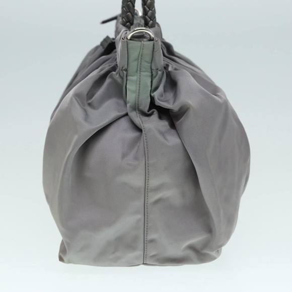 PRADA Hand Bag Nylon 2way Silver Gray Auth 89250 - Picture 3 of 16